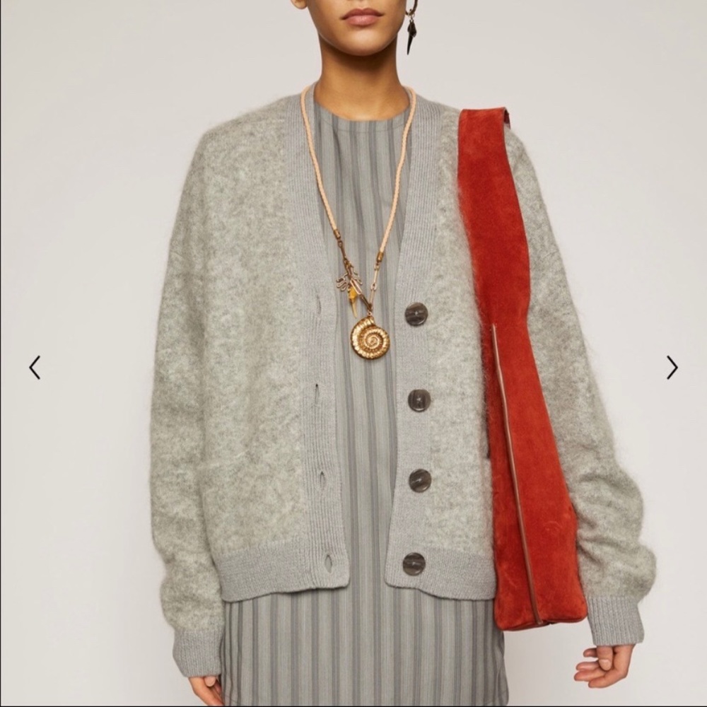 Acne Studios Mohair Cardigan, dark grey